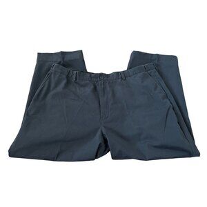 L L Bean Comfort Waist Mens Ankle Trouser Pants Blue Size 44x29 Straight Leg